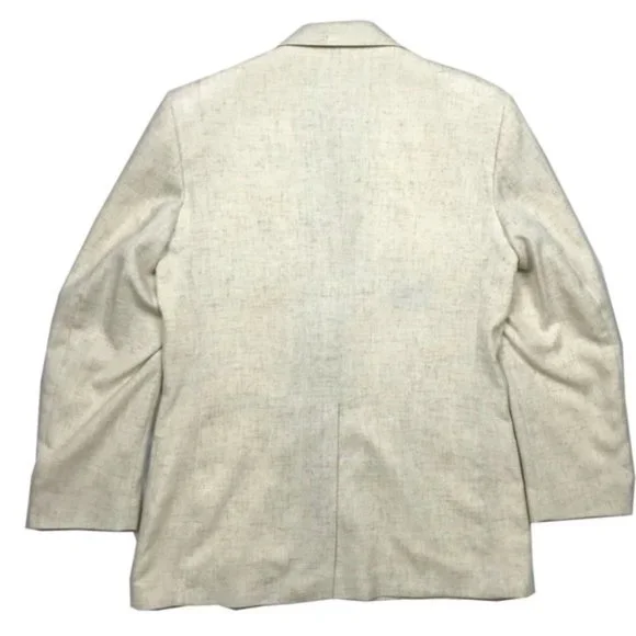 WFF by Farah Mens Ivory Linen Texture Blazer - Picture 2 of 8